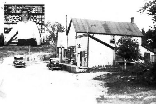 Ardoch General Store c. 1910. Inset: Don R. York, who purchased the store in 1945 